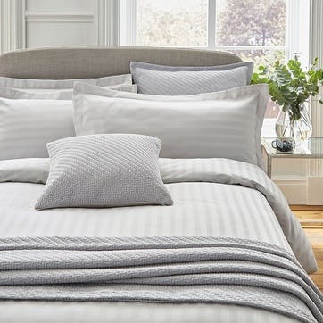 Adan Duvet Cover King, Silver