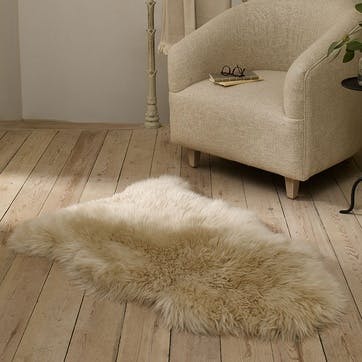 Sheepskin Rug W60cm x L90cm, Natural