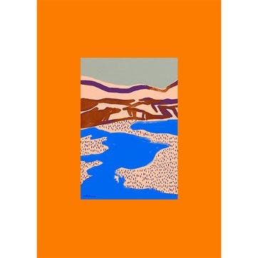 Orange Landscape  Print 30 x 40cm, Multi
