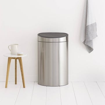 Touch Bin, 40L, Matt Steel Fingerprint Proof