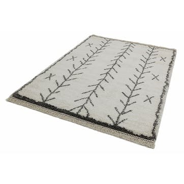 Rocco  berber style rug 120 x 170cm, Grey & Cream