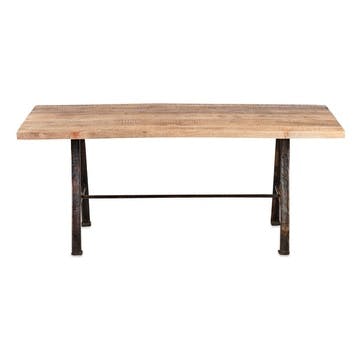 Dining table, H76 x L180 x W90cm, Nkuku, Kiami, natural mango wood