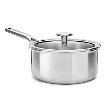MultiPly Stainless Steel Saucepan with Lid 18cm, Silver