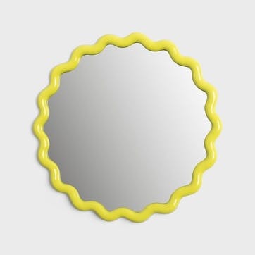 Zigzag Mirror, D35cm, Yellow