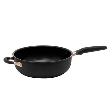 Accent Hard Anodised Chefs Pan 26cm, Black