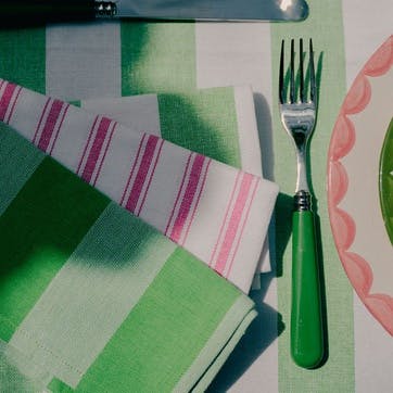 Stripe Set of 6 Napkins W45 x L45cm, Lush Green