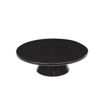 Nordic Coal Cake Plate D30cm, Black