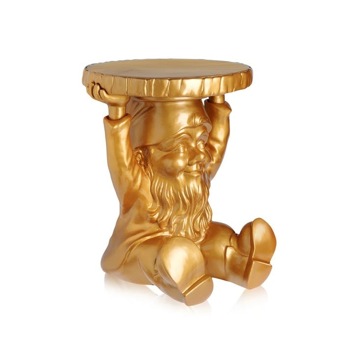 Attila, Small Gnome Stool, Gold