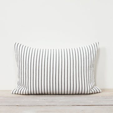 Hikari Striped Cushion 40 x 60cm, Grey & White
