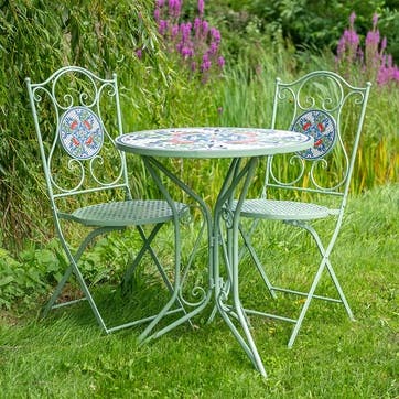 Mosaic 3 Piece Bistro Set, Green