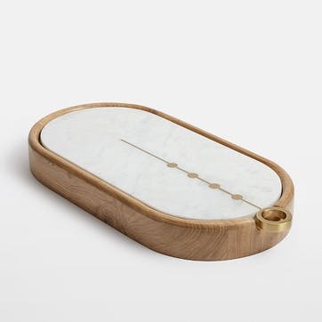 Esk Bread Board   L44 x W21cm, White