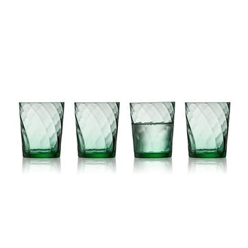 Vienna Set of 4 Tumblers, 300ml, Green