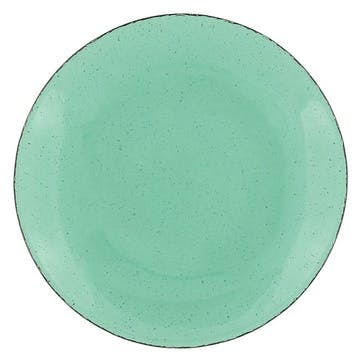 Recycled Set of 2 Glass Plates D26.5cm, Jade