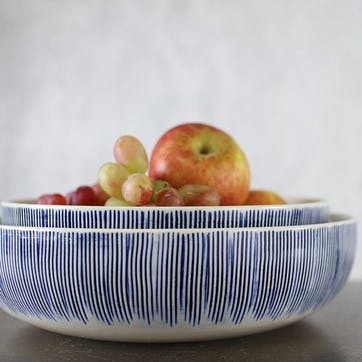 Karuma Serving Bowl D26cm, Blue and White