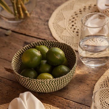 Nariño Woven Bowl D16cm, Olive Green