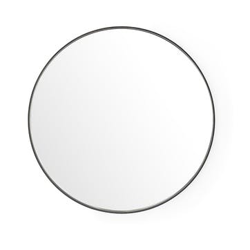 Glance Round Mirror D66cm, Dark Oak