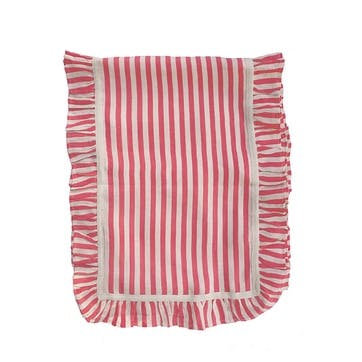 Candy Stripe Table Runner 230 x 45cm, Cherry Red