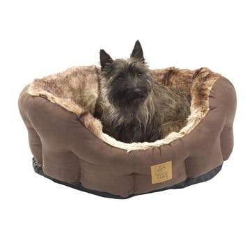 Arctic Fox Snuggle Oval Dog Bed, Medium