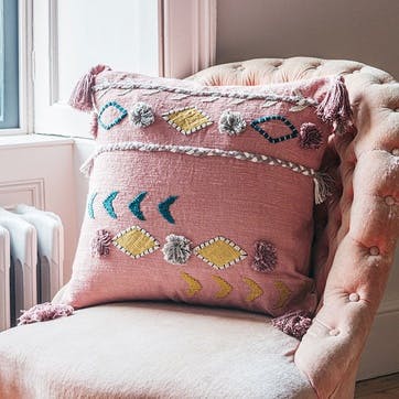 Jaz Cushion 50 x 50cm, Pink