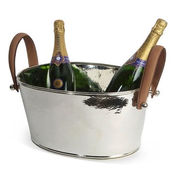 Leather Handled Champagne Bath - Small