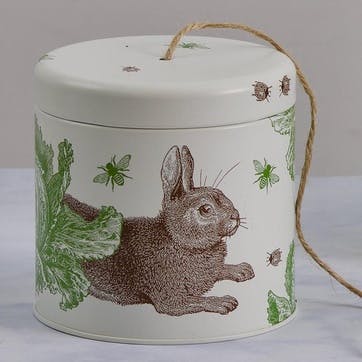 Rabbit & Cabbage String Tin 11cm x 11cm