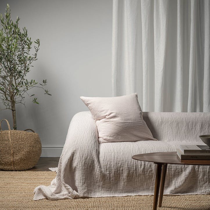 The Linen & Cotton Throw, One Size, Rose