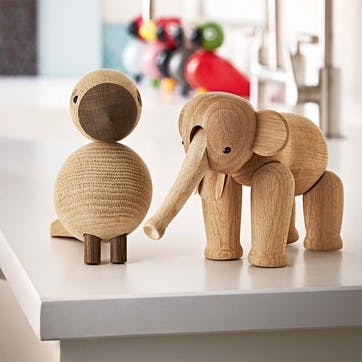 Elephant Wooden Figurine, Oak