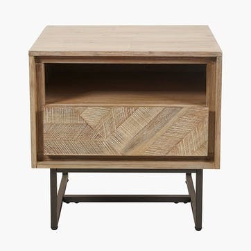 Marca Bedside Table, Acacia Wood