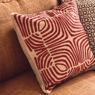 Salvador Cushion Cover 51 x 51cm, Red Madder