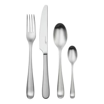 16 piece cutlery set, Charingworth Cutlery, Mogano, satin