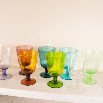 Recycled Set of 6 Wine Glasses 250ml, Pearl White
