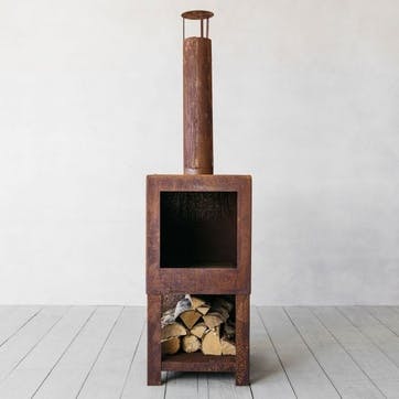 Oxidised Rust Log Burner