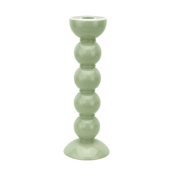 Bobbin Candlestick H24cm, Sage