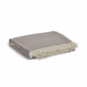 Stockwell Herringbone Throw 130 x 170cm, Natural