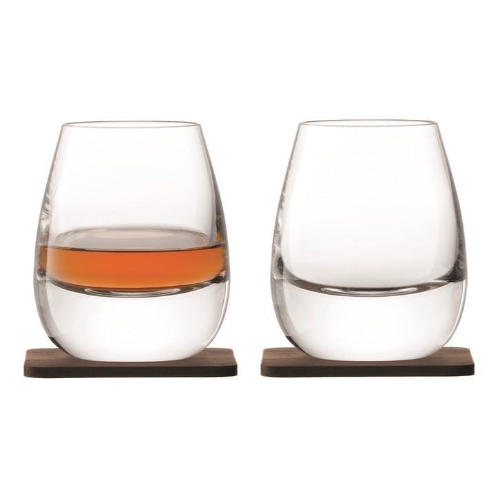 LSA Islay Tumbler & Walnut Coaster x 2