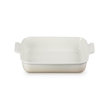 Stoneware Deep Rectangular Dish, 32cm, Meringue