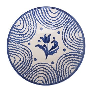 Flor Serving Bowl D31cm, Blue