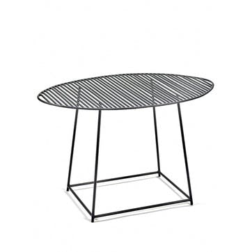 Metal, Oval Table, Black