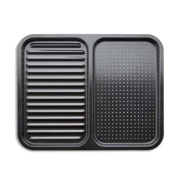 Precision Plus Divided Crisper Tray Non-Stick , Black