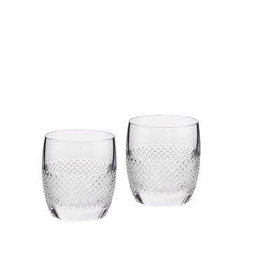 Diamond Mosaic Set of 2 Tumblers 260ml, Clear