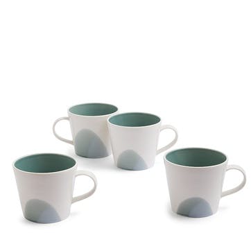 Signature 1815 Set of 4 Mugs 400ml, Green