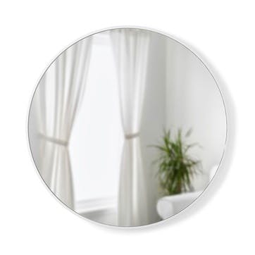 Hub Wall Mirror D94cm, White