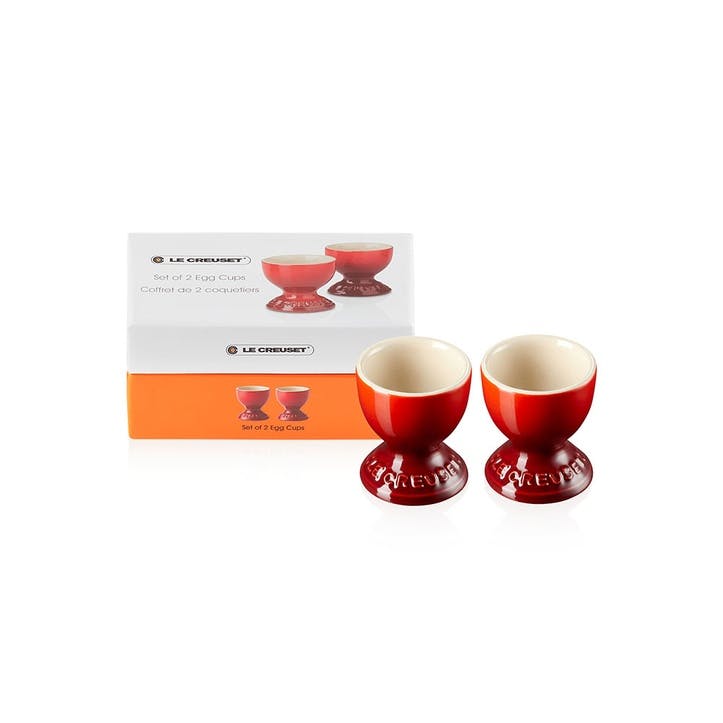 Set Of 2 Egg Cups, Cerise