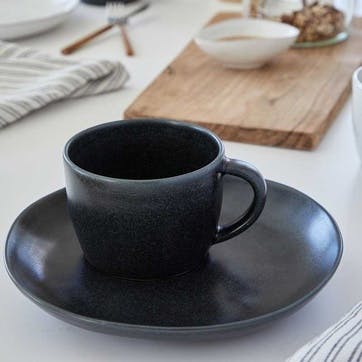 Livia Set of 6 Mugs 360ml, Matte Black