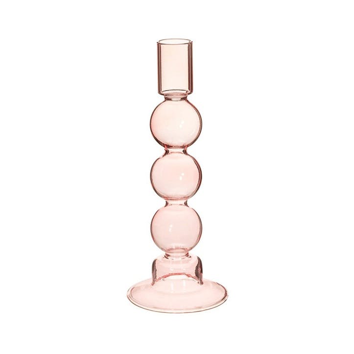 Bubble Candle Holder, H20cm, Pink