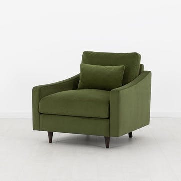 Model 07 Velvet Armchair, Vine