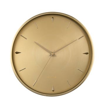 Jewel Wall Clock D30cm, Brushed Gold