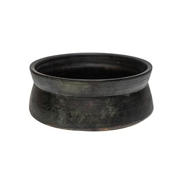 Kew Eclectic Orangery Handthrown Statement Bowl D30cm, Bronze