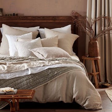 Linen Duvet Cover, King, Natural