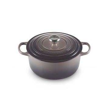 Signature Cast Iron Round Casserole, 26cm, Flint